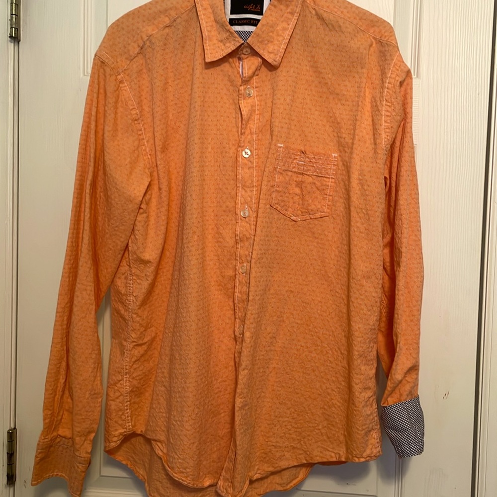 Eight X Premium Classic Fit Button Up Long Sleeve Shirt Men's Size XL